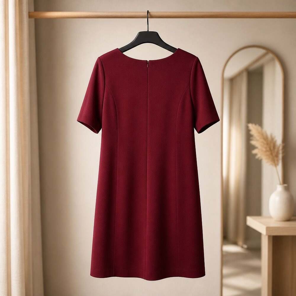 Alfani Plus Size 28W Red Short Sleeve Sheath Dress - Picture 4 of 8